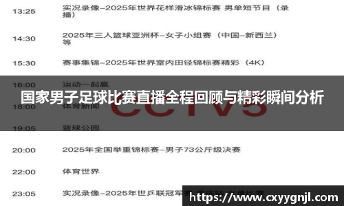 国家男子足球比赛直播全程回顾与精彩瞬间分析